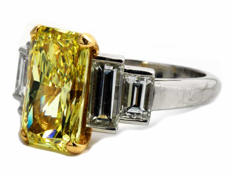 Detailabbildung: Natural Fancy Yellow Diamantring von Cartier