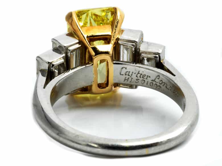 Detailabbildung: Natural Fancy Yellow Diamantring von Cartier