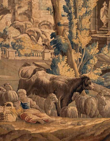 Detailabbildung: Große Aubusson-Tapisserie