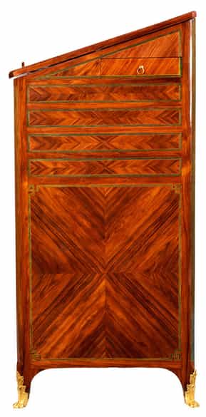 Detailabbildung: Außergewöhnlich eleganter Stehpult-Sekretär des Ebenisten Christoph Wolff, 1720 - 1795