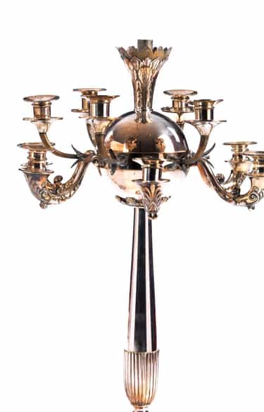 Detailabbildung: Paar große, russische Kandelaber