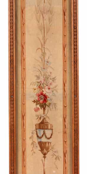 Detailabbildung: Paar Paneele mit Petit point-Stickerei