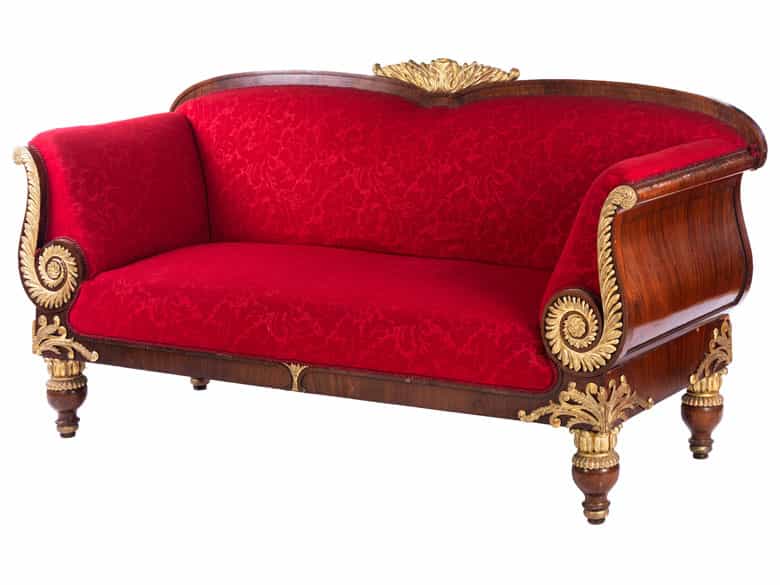 Detailabbildung:  Außergewöhnliche klassizistische Sitzgruppe