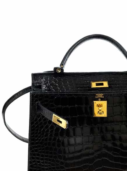 Detailabbildung: Hermès Kelly Bag 32 cm „Black“