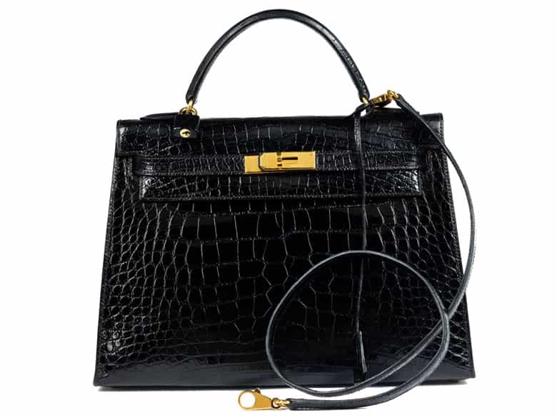 Detailabbildung: Hermès Kelly Bag 32 cm „Black“