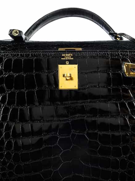Detailabbildung: Hermès Kelly Bag 32 cm „Black“