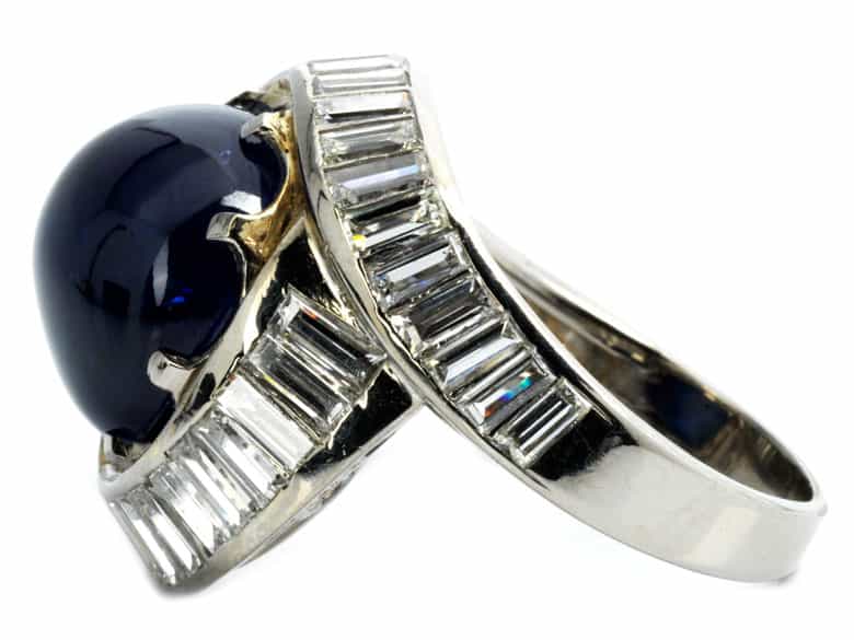 Detailabbildung: Saphir-Diamantring