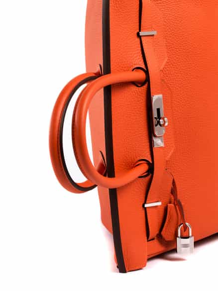 Detailabbildung:  Hermès Birkin Bag 35 cm „Feu Orange“