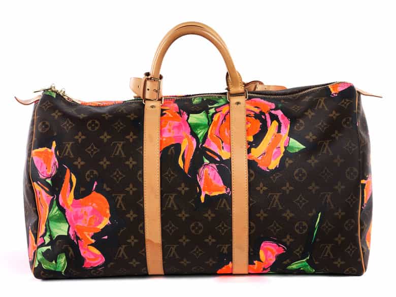 Detailabbildung:  Louis Vuitton Reisetasche „Keepall Roses“ 55 cm by Stephen Sprouse