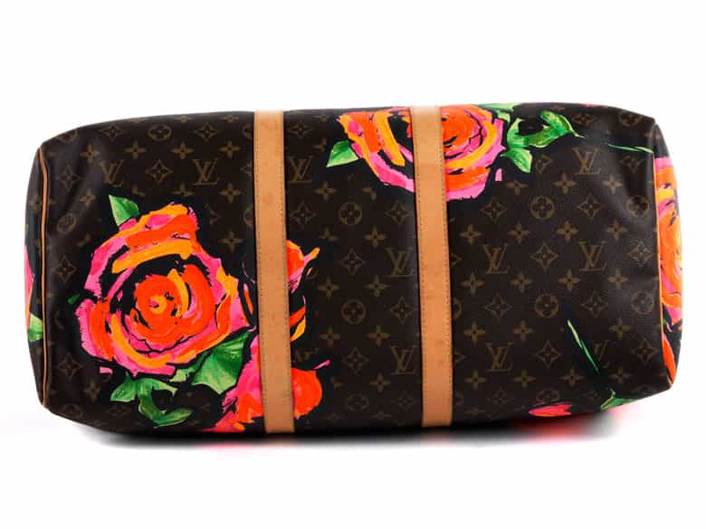 Detailabbildung:  Louis Vuitton Reisetasche „Keepall Roses“ 55 cm by Stephen Sprouse
