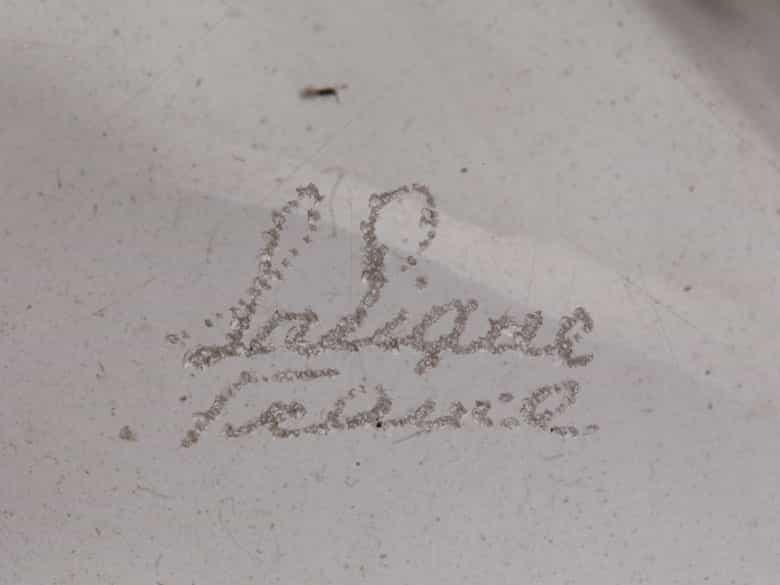 Detailabbildung: Satz von vier Lalique-Gläsern mit Eichenlaubdekor