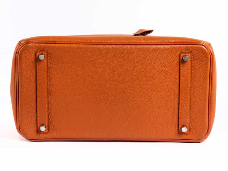 Detailabbildung:  Hermès Birkin Bag 35 cm „Orange“