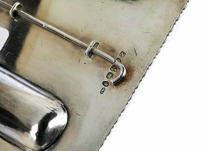 Detailabbildung:  Englisches Schreibzeug in Silber
