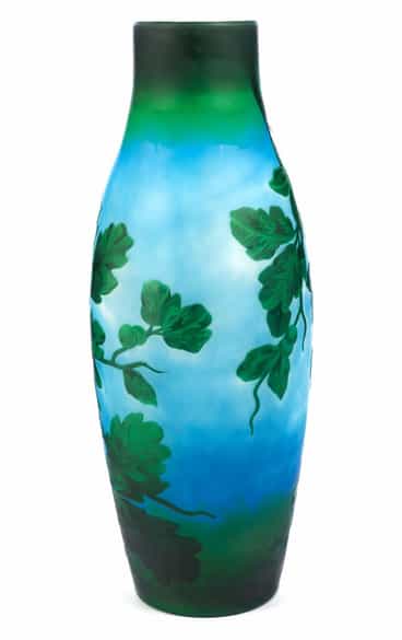 Detailabbildung:  Seltene Vase mit Eichenlaub