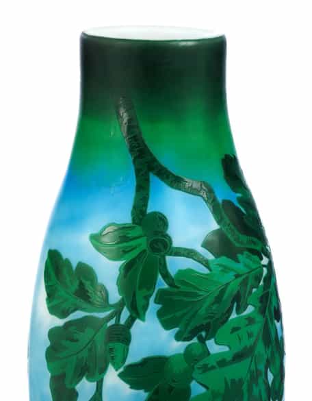 Detailabbildung:  Seltene Vase mit Eichenlaub