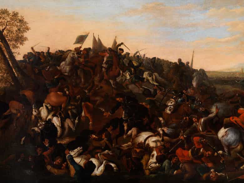 Detailabbildung: Jan van Huchtenburgh 1647 Haarlem - 1733 Amsterdam, Kreis