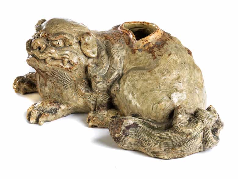 Detailabbildung:  Großer Pinselwascher in Form eines Fo-Hundes