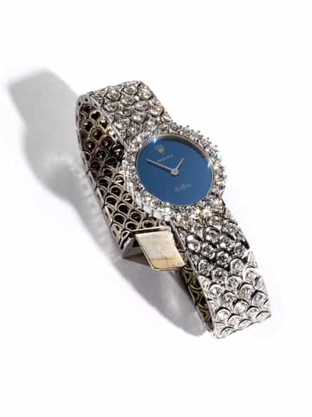 Detailabbildung:  Brillant-Damenarmbanduhr von Rolex Rolex Cellini