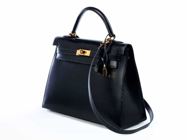 Detailabbildung:  Hermès Kelly Bag 28 cm „Bleu marine“