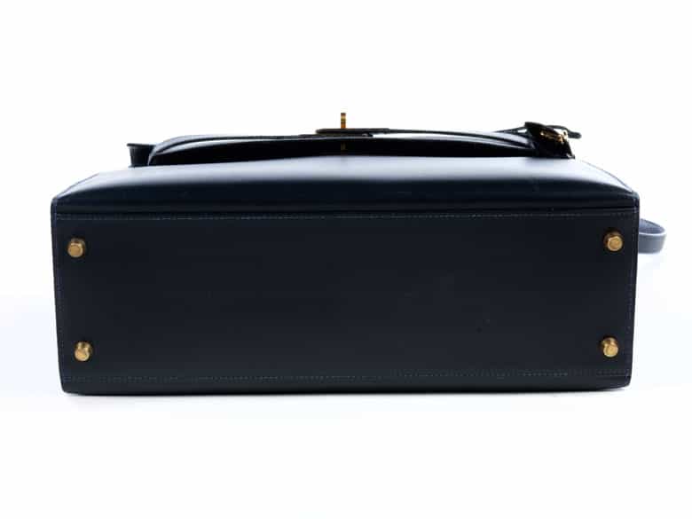 Detailabbildung:  Hermès Kelly Bag 28 cm „Bleu marine“