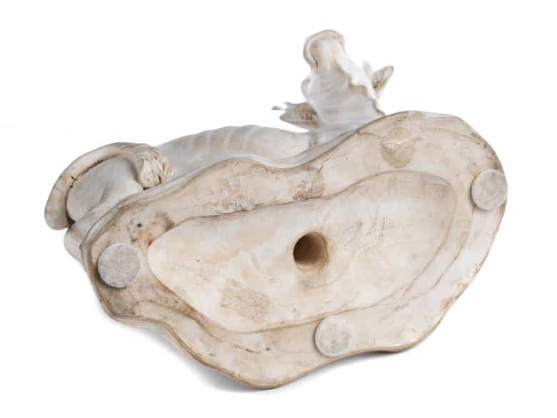 Detailabbildung:  Kuh aus Biskuitporzellan