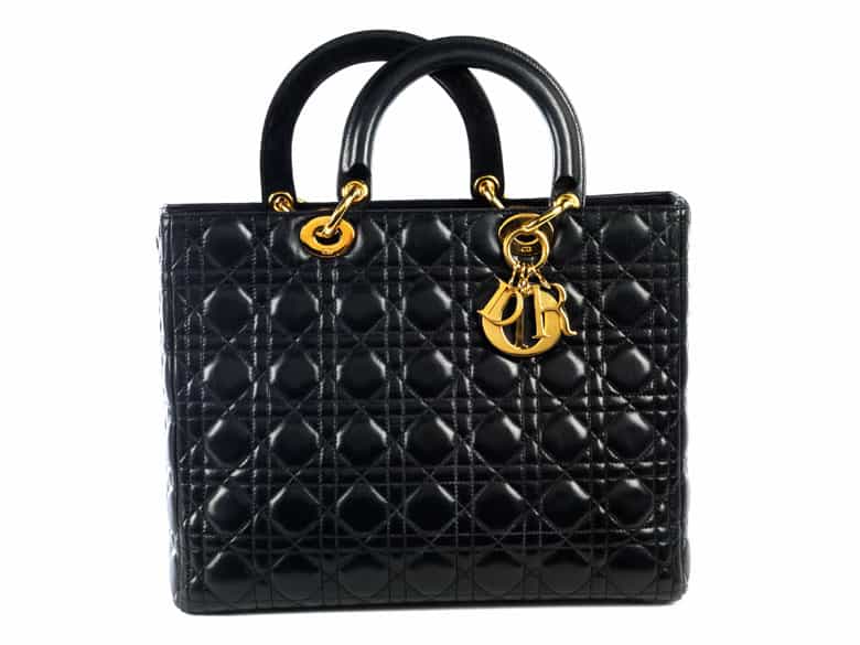 Detailabbildung:  Christian Dior Tasche „Lady Dior“ Black