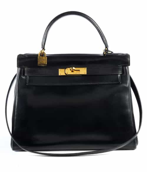 Detailabbildung:  Hermès Kelly Bag 28 cm „Noir“