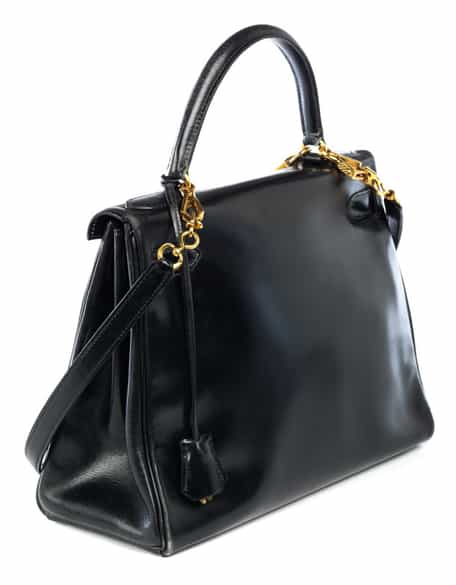 Detailabbildung:  Hermès Kelly Bag 28 cm „Noir“