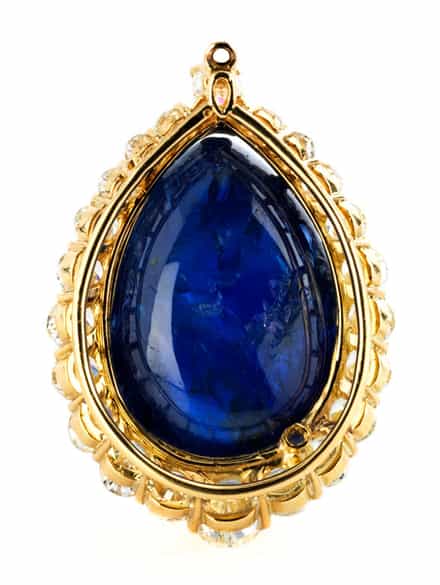 Detailabbildung: Saphir-Diamantohrringe von M. Gérard