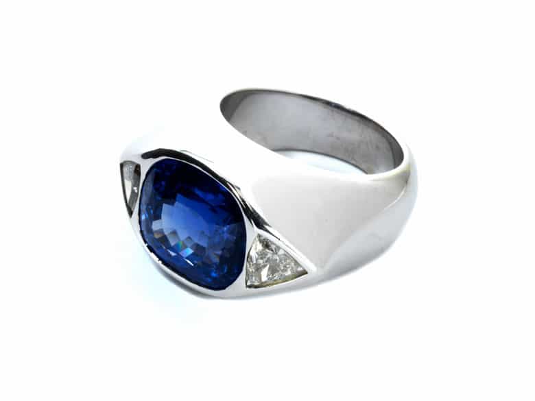 Detailabbildung:  Saphir-Diamantring