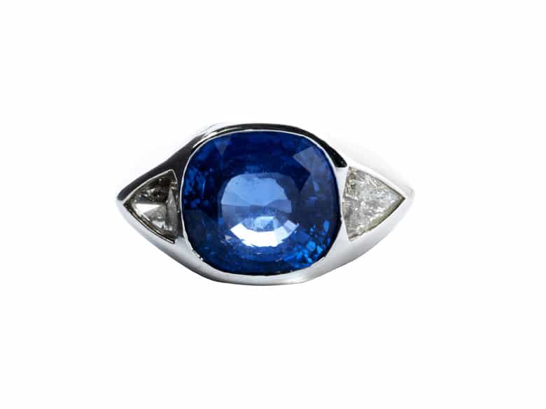 Detailabbildung:  Saphir-Diamantring