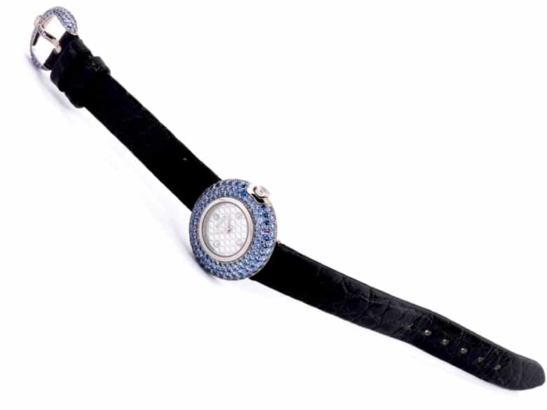 Detailabbildung: Feine Damen ROLEX Orchid in Weißgold mit Saphiren