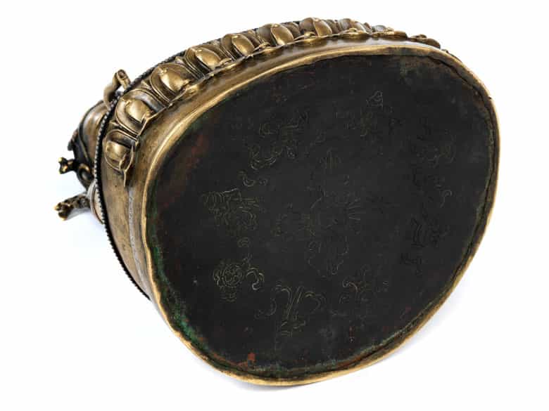 Detailabbildung: Feine feuervergoldete Bronze der Sita Tara (weiße Tara)