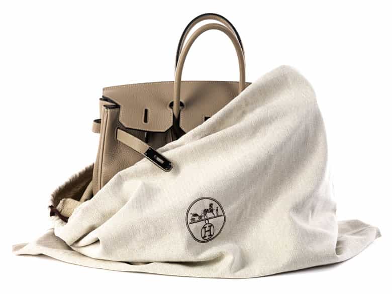 Detailabbildung: † Hermès Birkin Bag 35 cm „Gris Tourterelle“