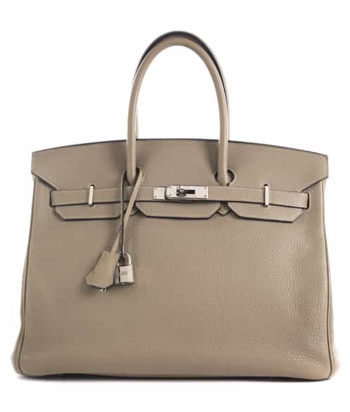 Detailabbildung: † Hermès Birkin Bag 35 cm „Gris Tourterelle“
