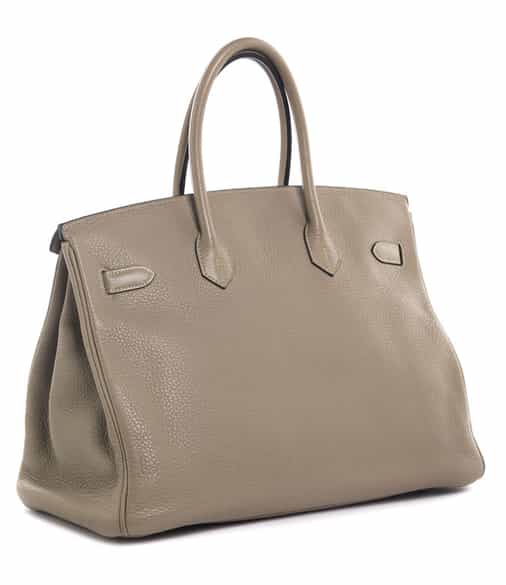 Detailabbildung: † Hermès Birkin Bag 35 cm „Gris Tourterelle“