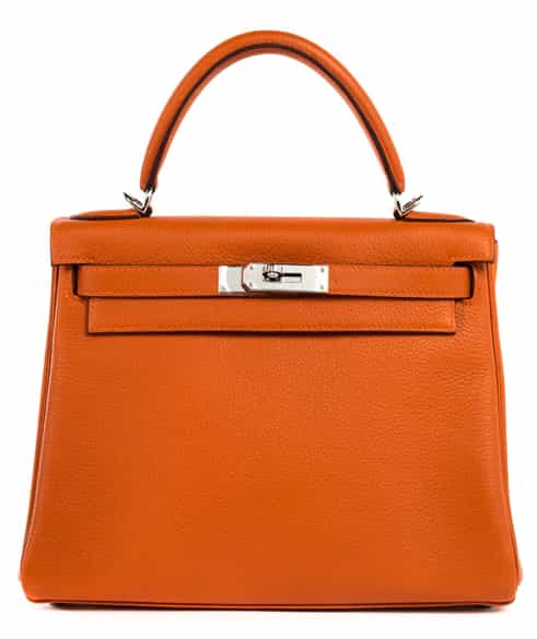 Detailabbildung: Hermès Kelly Bag 28 cm „Orange“