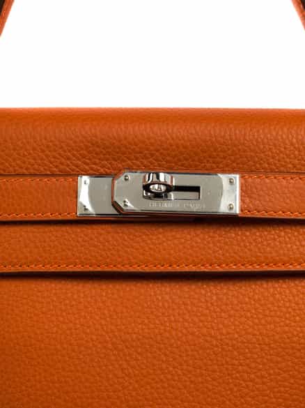 Detailabbildung: Hermès Kelly Bag 28 cm „Orange“