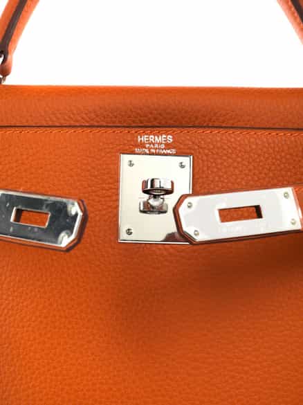 Detailabbildung: Hermès Kelly Bag 28 cm „Orange“