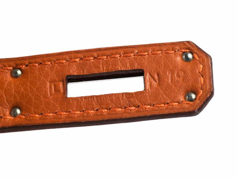 Detailabbildung: Hermès Kelly Bag 28 cm „Orange“