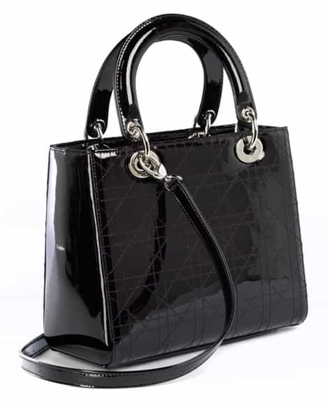 Detailabbildung: Christian Dior Tasche „Lady Dior“ Brombeer