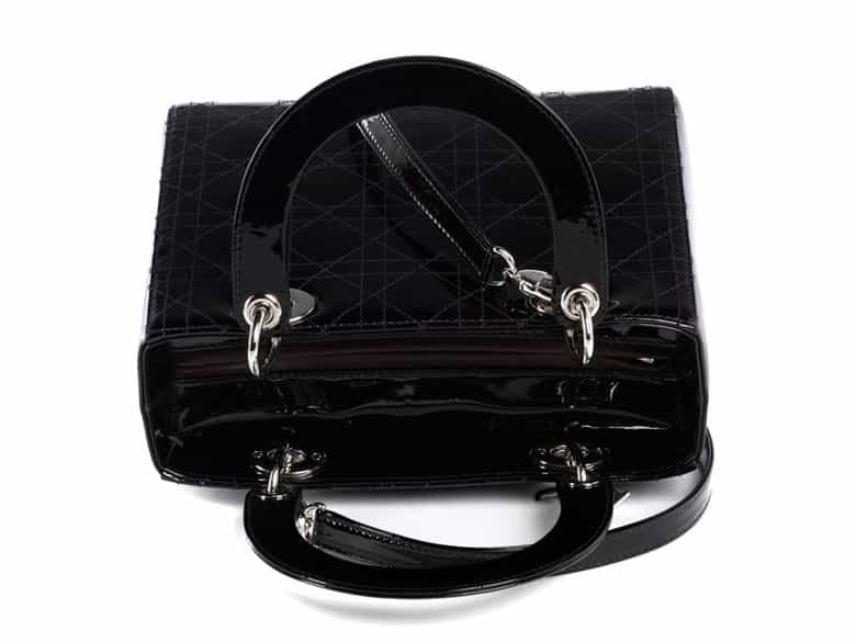 Detailabbildung: Christian Dior Tasche „Lady Dior“ Brombeer