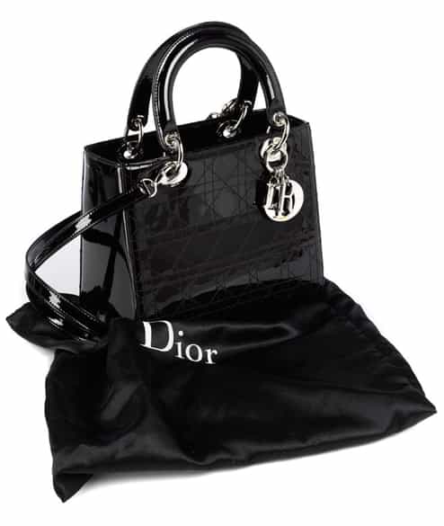 Detailabbildung: Christian Dior Tasche „Lady Dior“ Brombeer