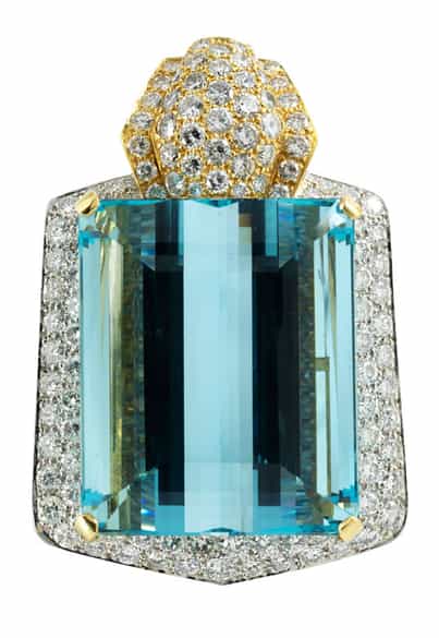 Detailabbildung: Aqua-Perl-Brillantcollier von David Webb
