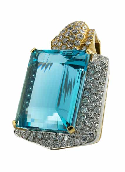 Detailabbildung: Aqua-Perl-Brillantcollier von David Webb