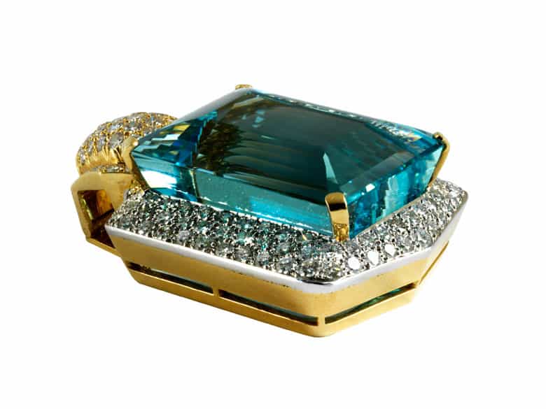 Detailabbildung: Aqua-Perl-Brillantcollier von David Webb