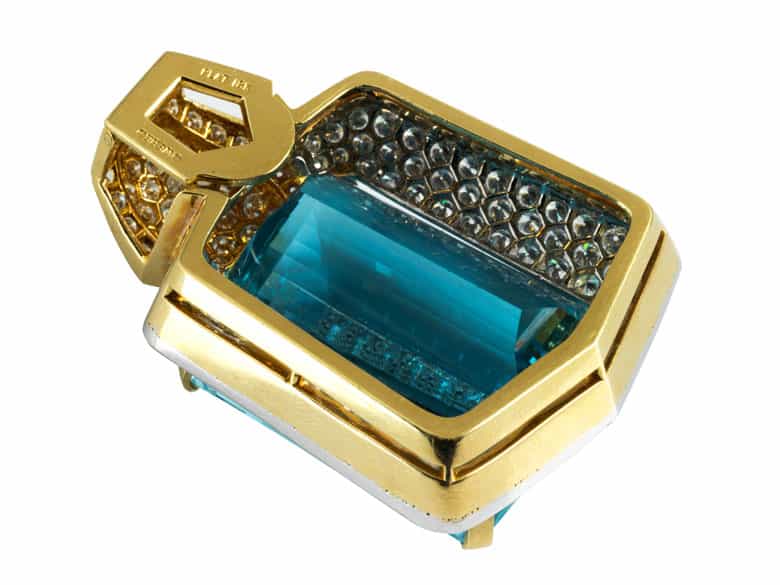 Detailabbildung: Aqua-Perl-Brillantcollier von David Webb