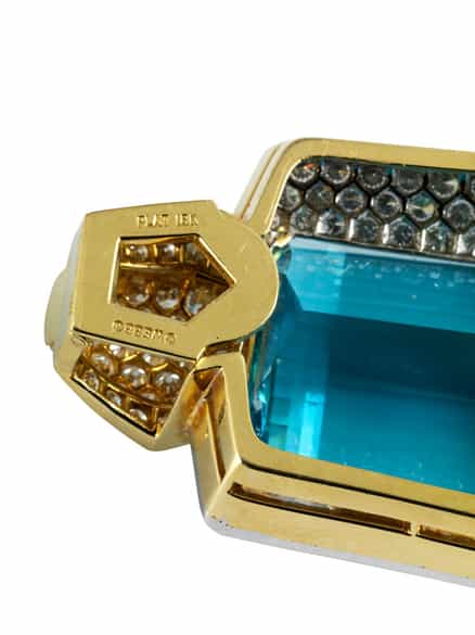 Detailabbildung: Aqua-Perl-Brillantcollier von David Webb