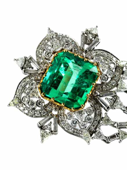 Detailabbildung: Smaragd-Diamantbrosche von Van Cleef & Arpels