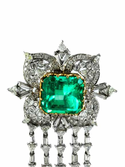 Detailabbildung: Smaragd-Diamantbrosche von Van Cleef & Arpels
